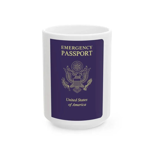 United States Emergency Passport - White Coffee Mug 15oz - Go Mug Yourself