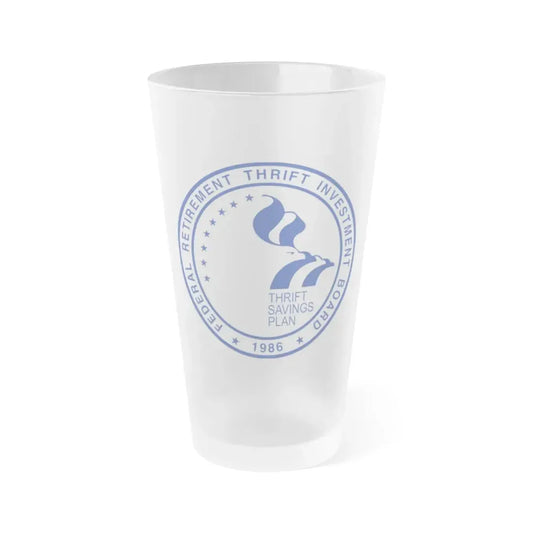 United States Federal Retirement Thrift Investment Board FRTIB - Frosted Pint Glass 16oz 16oz Frosted - Go Mug Yourself