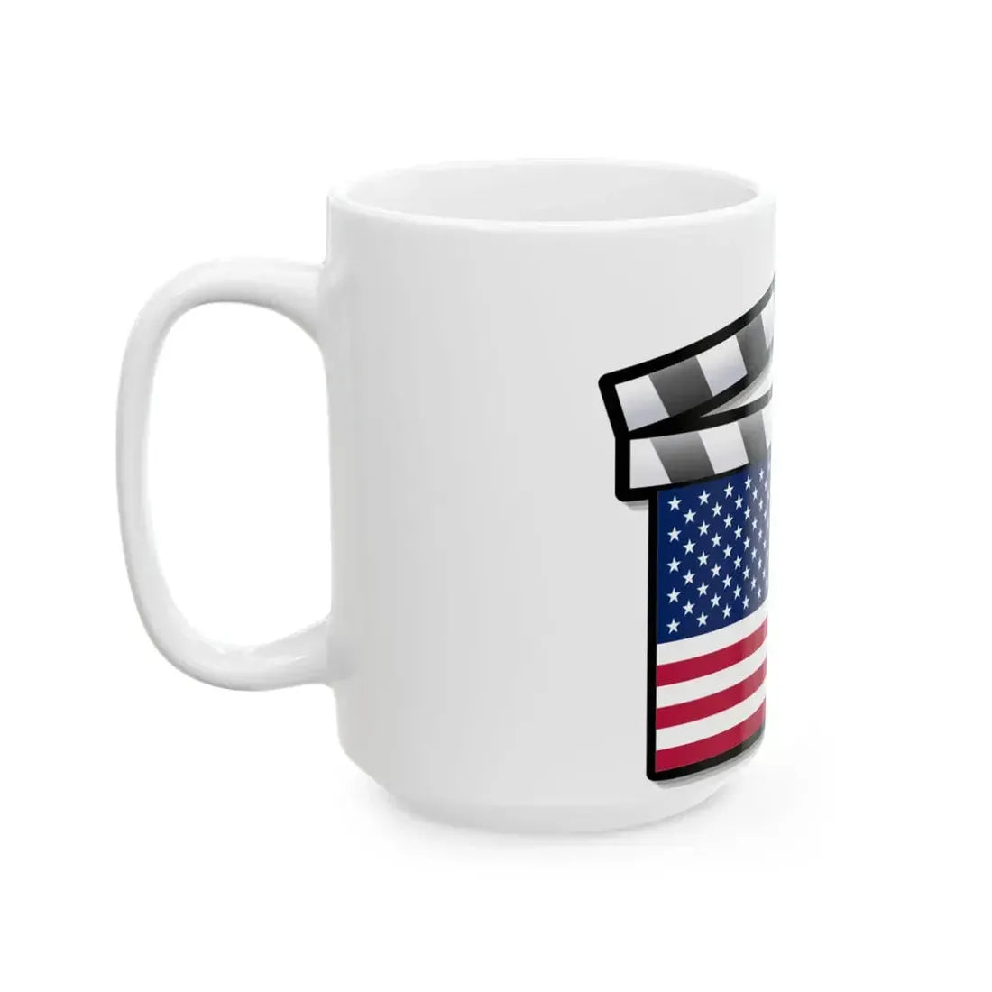 United States film clapperboard (United States) White Coffee Mug - Go Mug Yourself