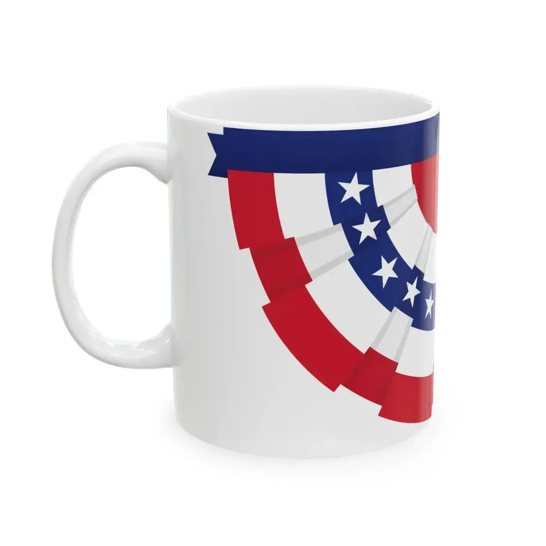 United States flag bunting (United States) White Coffee Mug - Go Mug Yourself