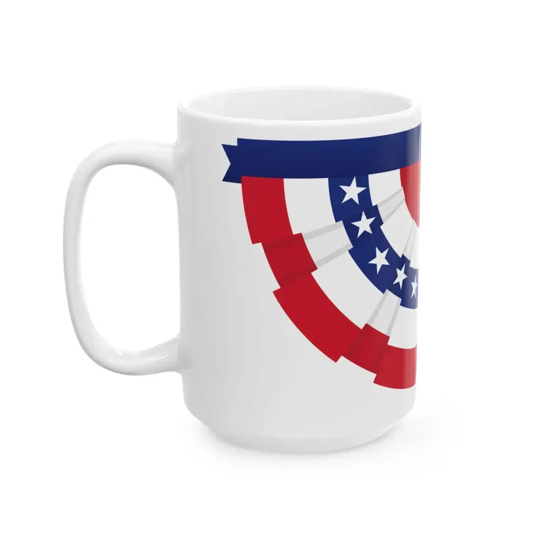 United States flag bunting (United States) White Coffee Mug - Go Mug Yourself