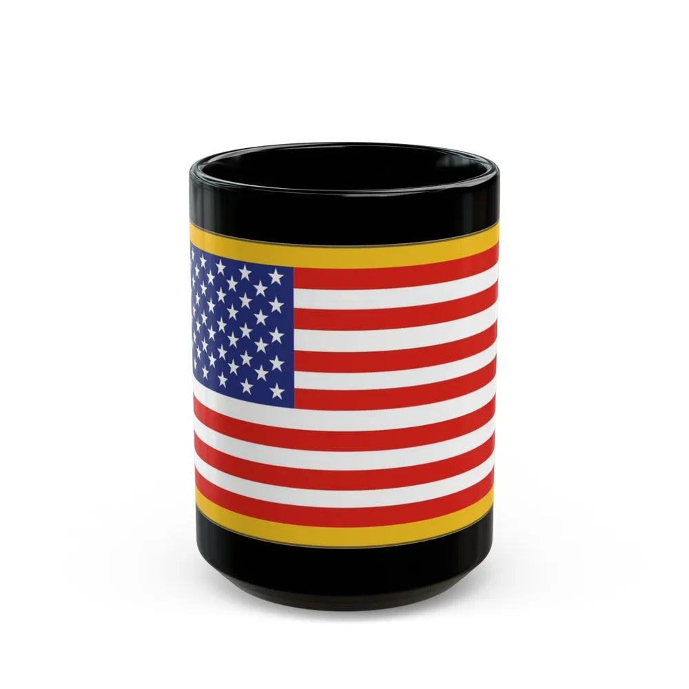 United States Flag (U.S. Army) Black Coffee Mug-15oz-Go Mug Yourself