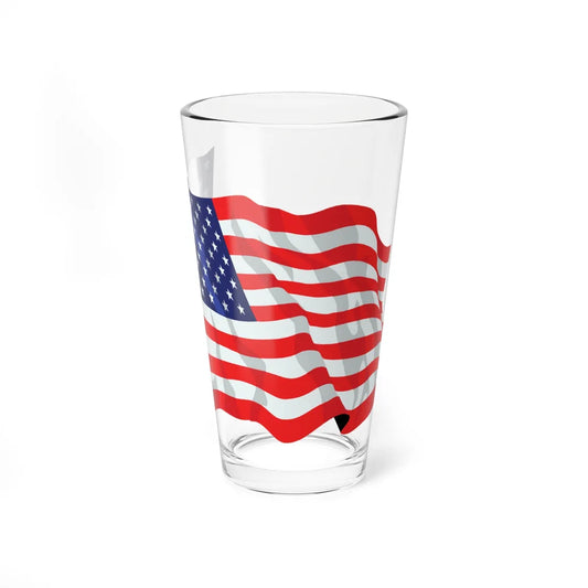 United States flag waving icon (United States) Pint Glass 16oz 16oz - Go Mug Yourself