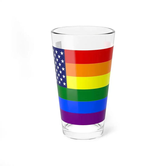 United States Gay flag (United States) Pint Glass 16oz 16oz - Go Mug Yourself
