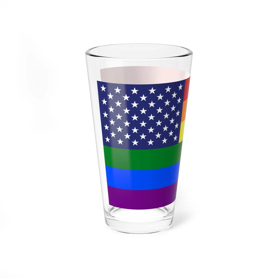 United States Gay Pride flag (United States) Pint Glass 16oz - Go Mug Yourself
