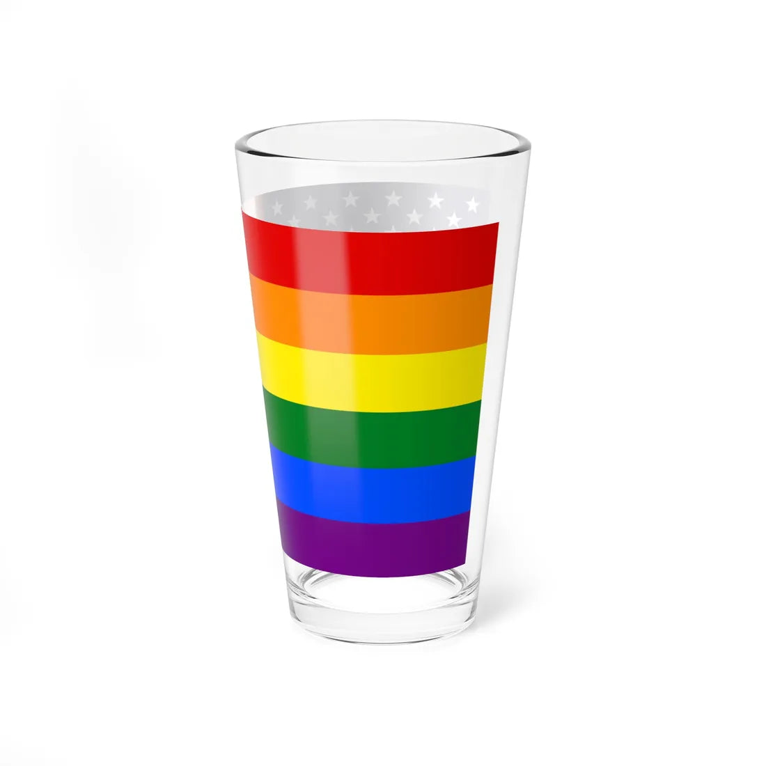 United States Gay Pride flag (United States) Pint Glass 16oz - Go Mug Yourself