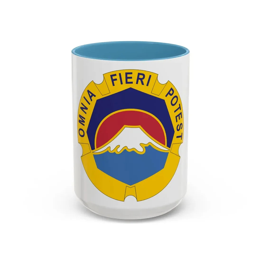 United States Japan distinctive unit insignia (U.S. Army) Accent Coffee Mug 15oz Light Blue - Go Mug Yourself