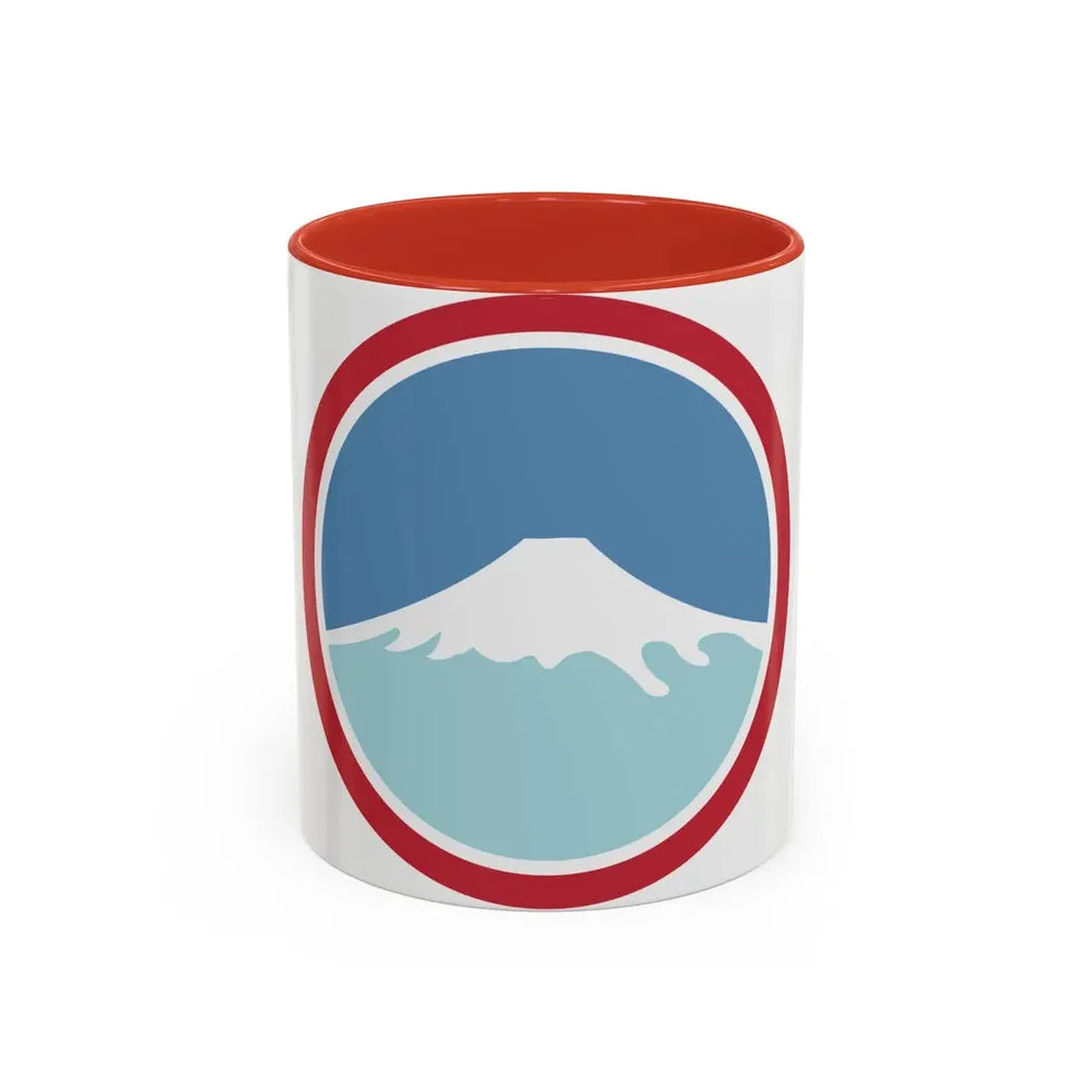United States Japan Shoulder sleeve insignia (U.S. Army) Accent Coffee Mug 11oz Red - Go Mug Yourself
