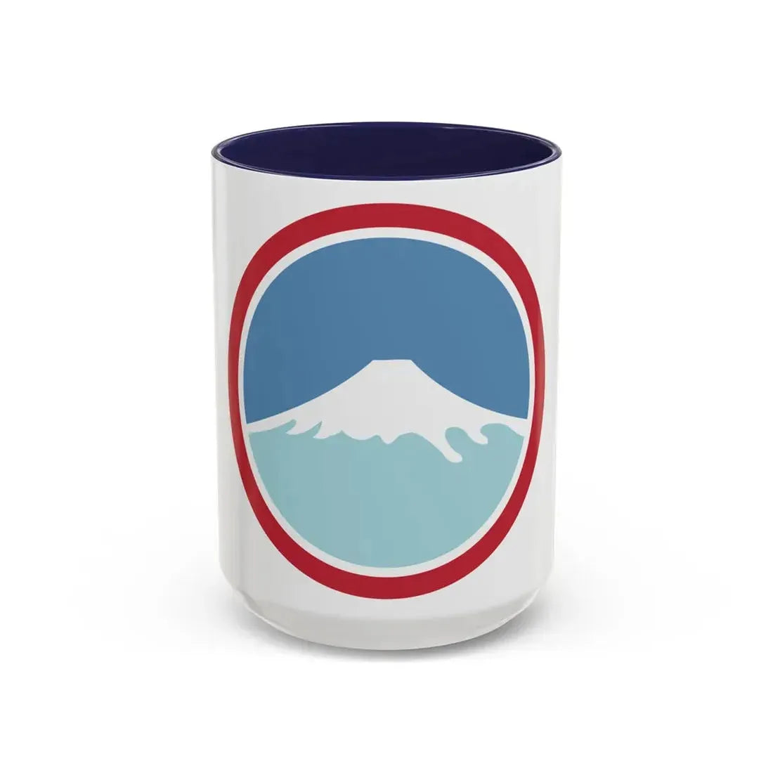 United States Japan Shoulder sleeve insignia (U.S. Army) Accent Coffee Mug 15oz Navy - Go Mug Yourself