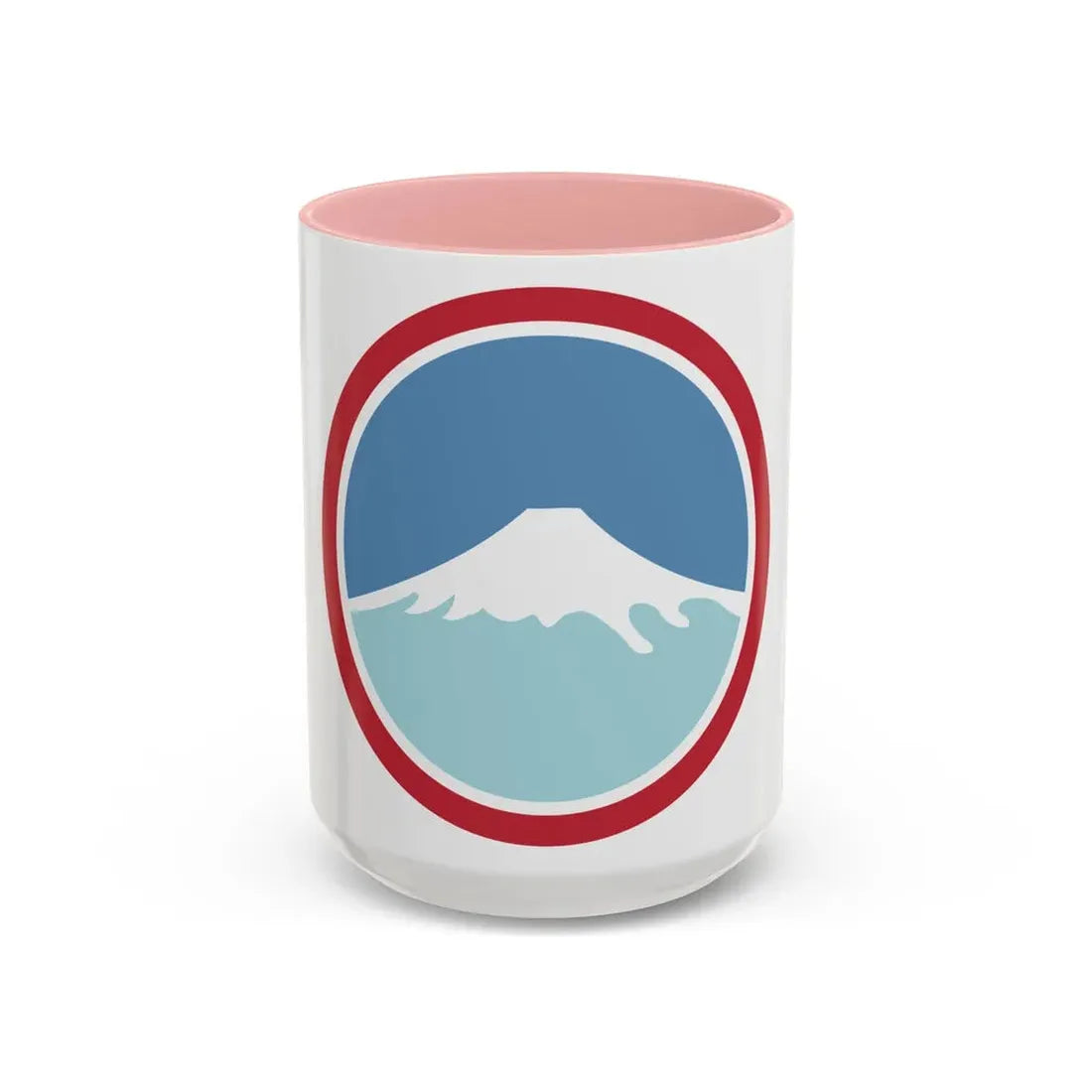 United States Japan Shoulder sleeve insignia (U.S. Army) Accent Coffee Mug 15oz Pink - Go Mug Yourself