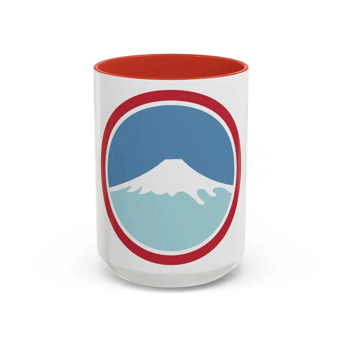 United States Japan Shoulder sleeve insignia (U.S. Army) Accent Coffee Mug 15oz Red - Go Mug Yourself