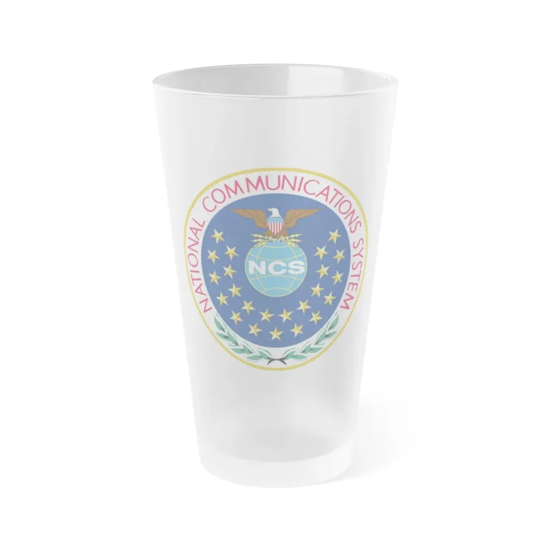 United States National Communications System - Frosted Pint Glass 16oz 16oz Frosted - Go Mug Yourself