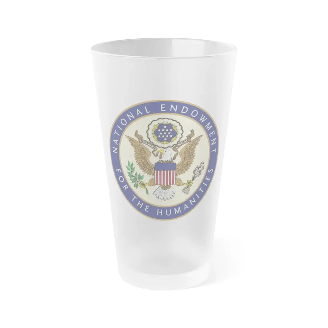 United States National Endowment for the Humanities - Frosted Pint Glass 16oz 16oz Frosted - Go Mug Yourself