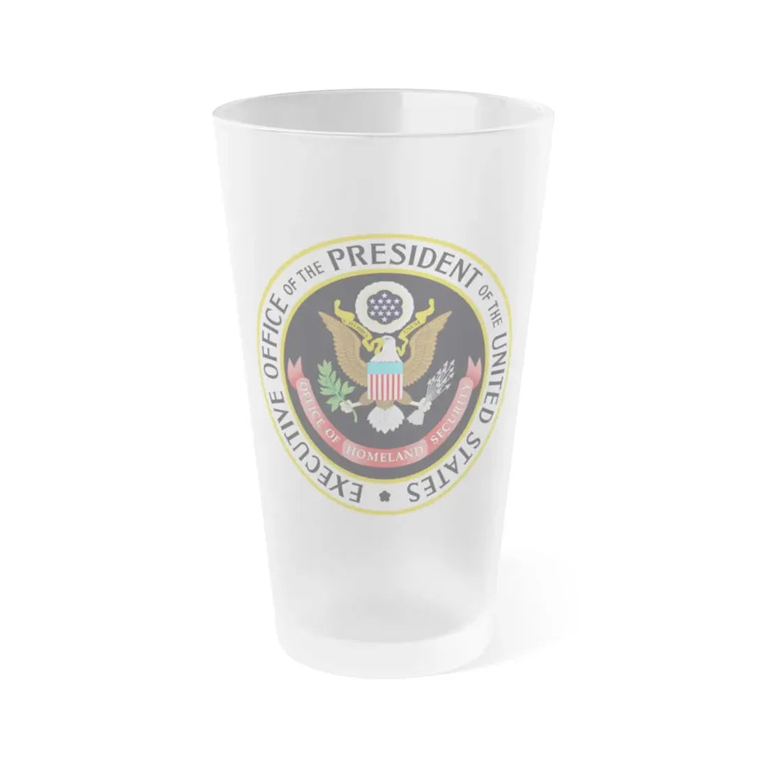 United States Office of Homeland Security - Frosted Pint Glass 16oz 16oz Frosted - Go Mug Yourself