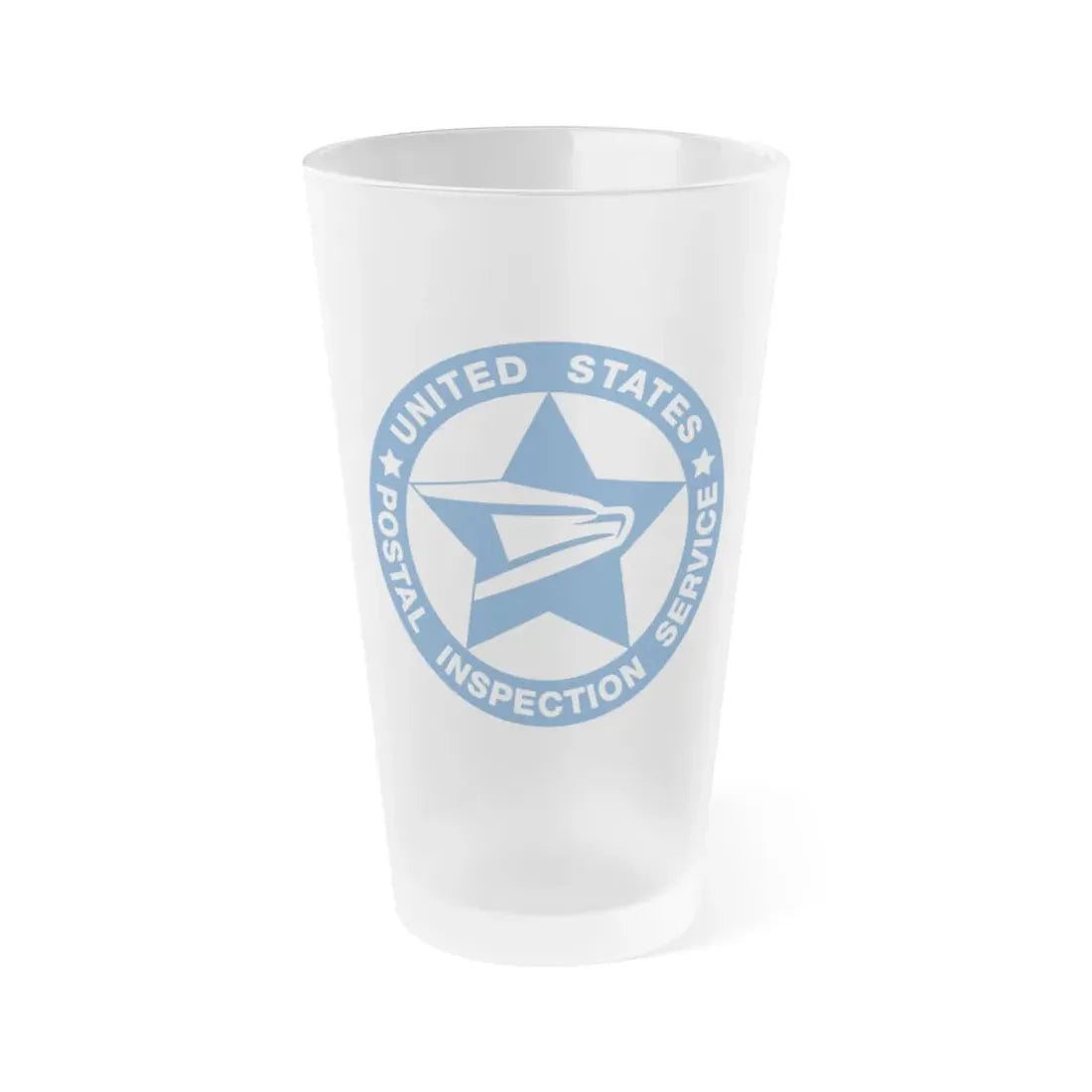 United States Postal Inspection Service - Frosted Pint Glass 16oz 16oz Frosted - Go Mug Yourself
