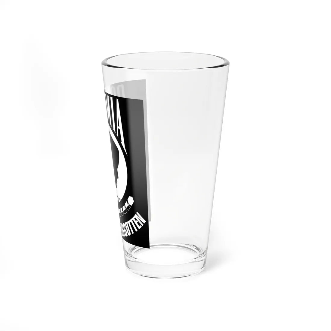 United States POW-MIA flag cropped (United States) Pint Glass 16oz - Go Mug Yourself