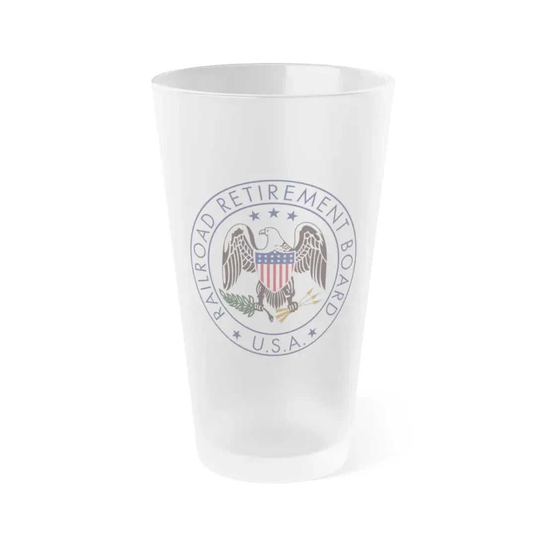 United States Railroad Retirement Board - Frosted Pint Glass 16oz 16oz Frosted - Go Mug Yourself