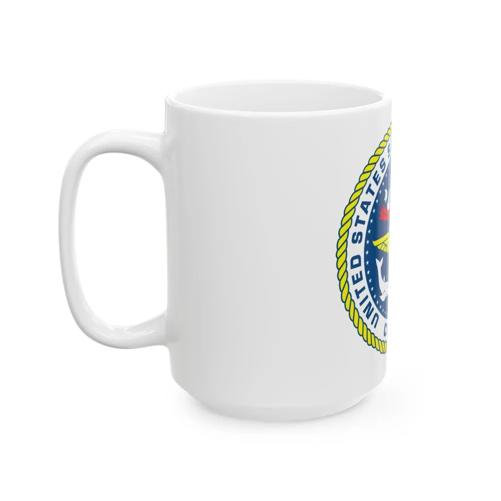 United States Ship John F Kennedy CV 67 (U.S. Navy) White Coffee Mug-Go Mug Yourself