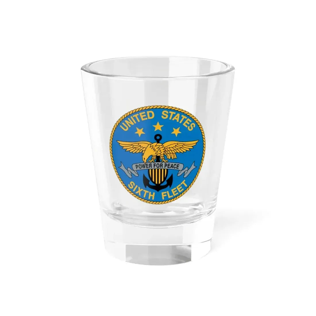 United States Sixth Fleet (U.S. Navy) Shot Glass 1.5oz 1.5oz - Go Mug Yourself