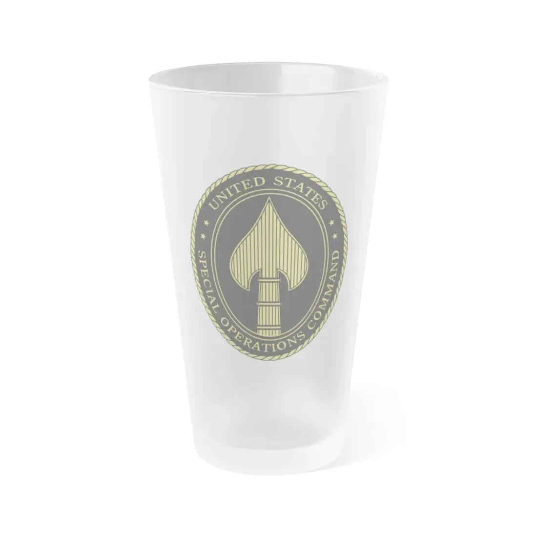 United States Special Operations Command Insignia - Frosted Pint Glass 16oz 16oz Frosted - Go Mug Yourself