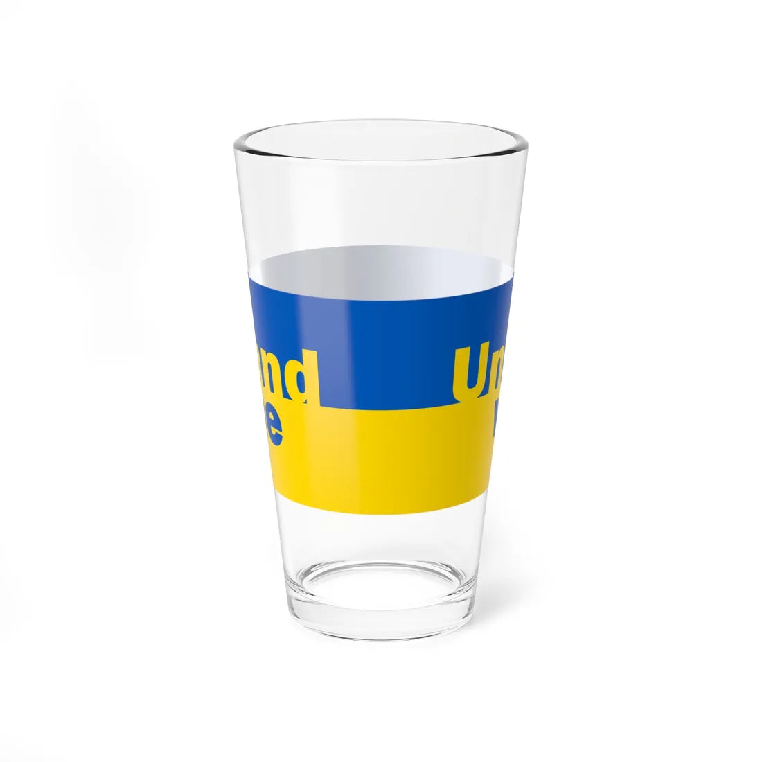 United we stand with Ukraine banner (Ukraine) Pint Glass 16oz - Go Mug Yourself