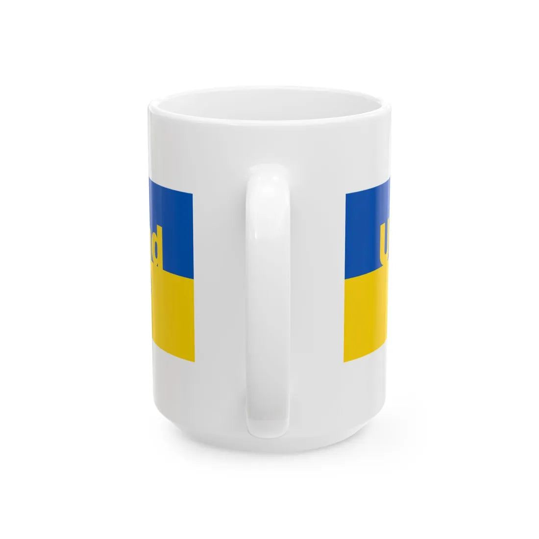 United we stand with Ukraine banner (Ukraine) White Coffee Mug - Go Mug Yourself