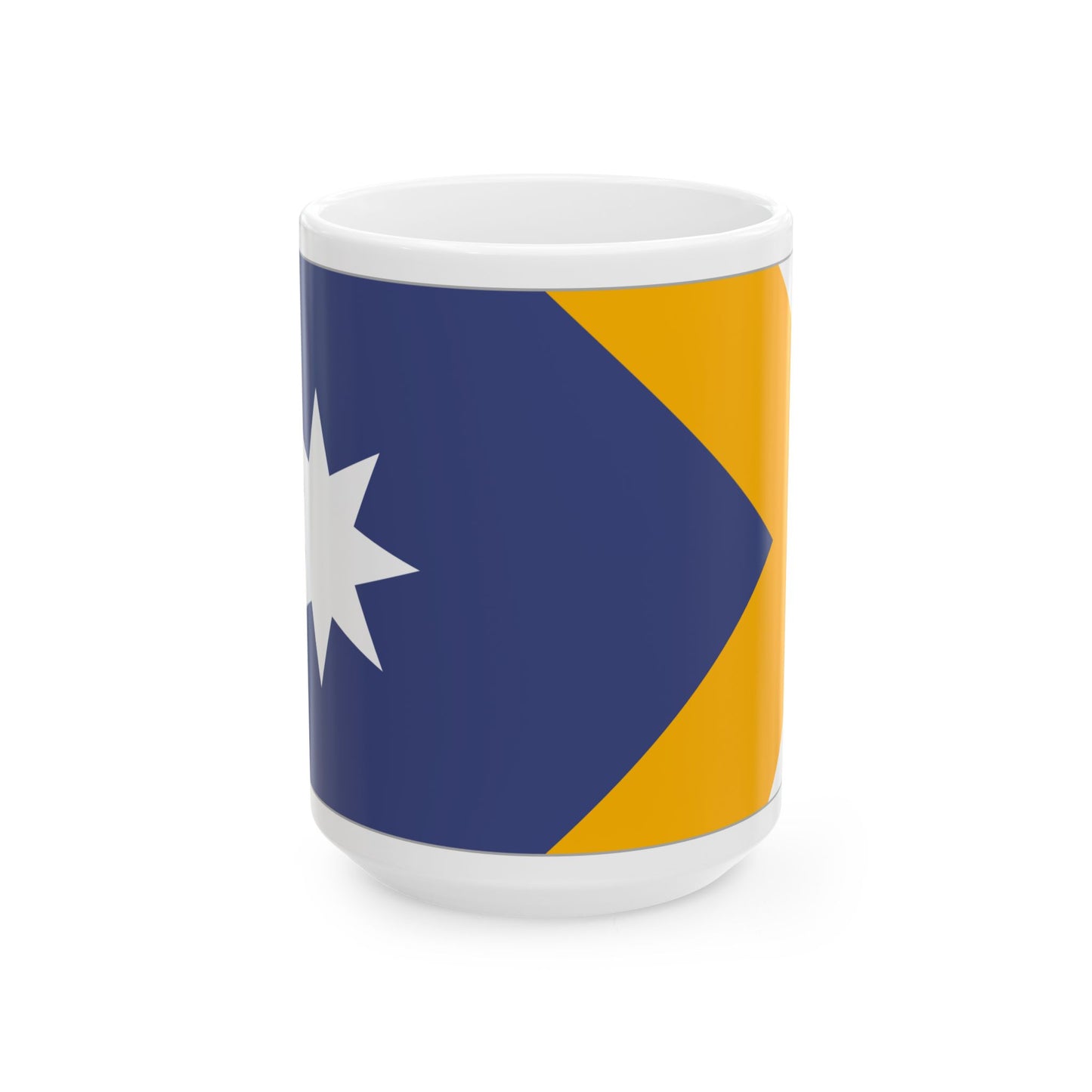Unity Flag Outlined (Australia) White Coffee Mug-15oz-Go Mug Yourself