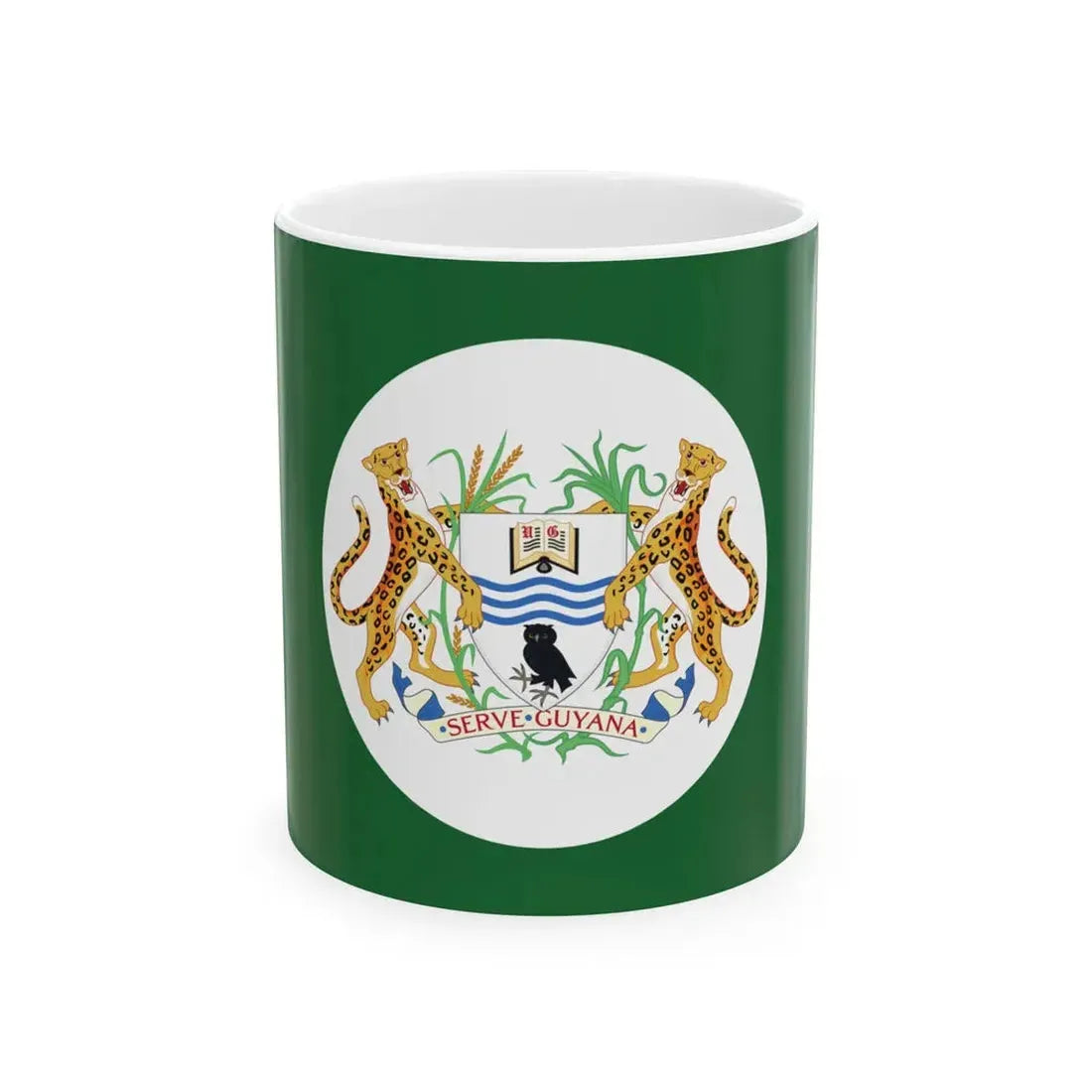 University of Guyana flag (Guyana) White Coffee Mug 11oz - Go Mug Yourself