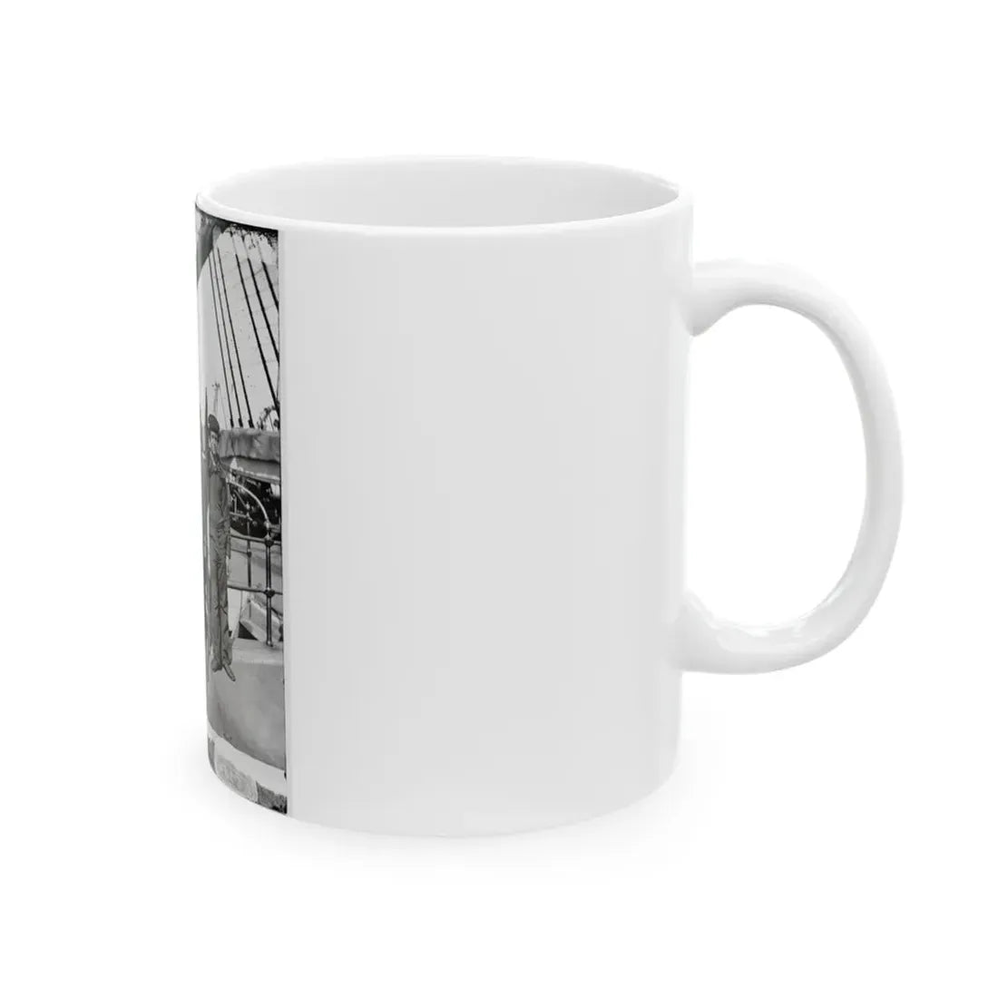 Unknown Location. Signalmen Of Rear Admiral John A. Dahlgren's Flagship Receiving A Message From The Georgia Shore (U.S. Civil War) White Coffee Mug - Go Mug Yourself