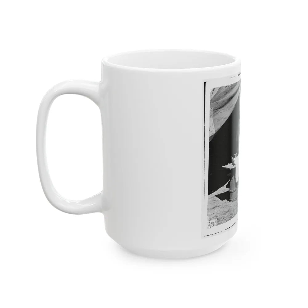 Unknown Location. Embalming Surgeon At Work On Soldier's Body (U.S. Civil War) White Coffee Mug-Go Mug Yourself