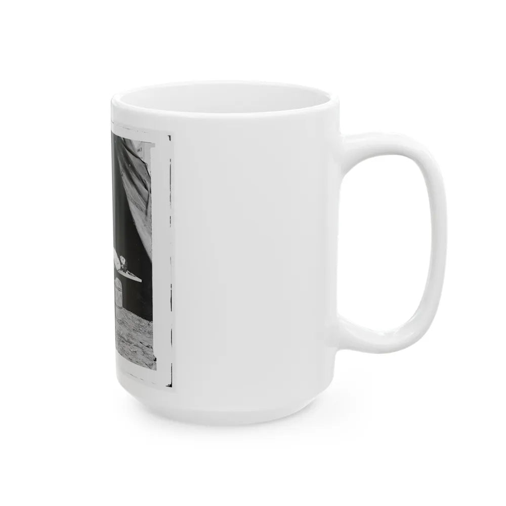 Unknown Location. Embalming Surgeon At Work On Soldier's Body (U.S. Civil War) White Coffee Mug-Go Mug Yourself