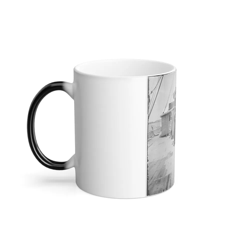 Unknown Location. Officers of the U.S.S. Philadelphia Before Pilot-House (U.S. Civil War) Color Changing Coffee Mug 11oz-Go Mug Yourself