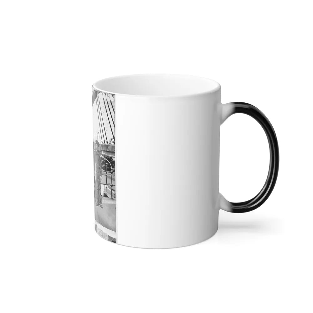 Unknown Location. Signalmen of Rear Admiral John A. Dahlgren's Flagship Receiving a Message From the Georgia Shore (U.S. Civil War) Color Changing Coffee Mug 11oz-Go Mug Yourself
