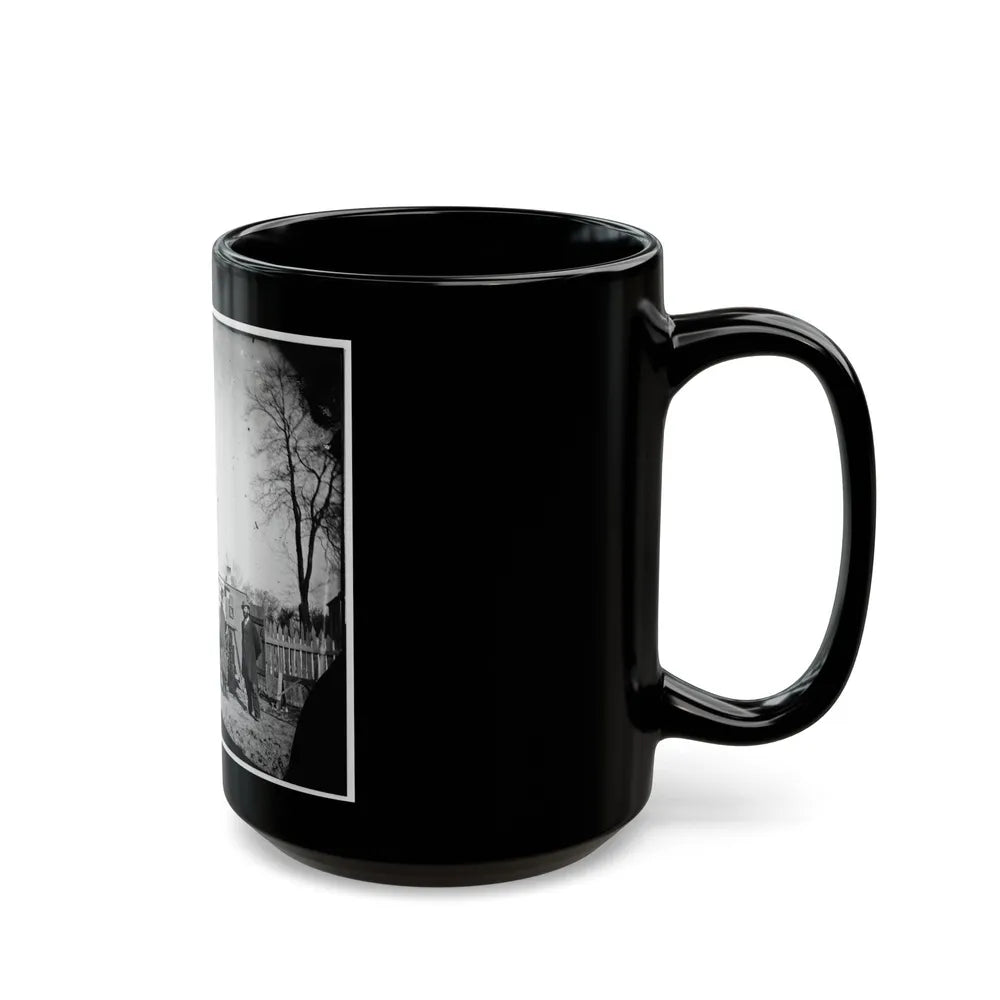 Unknown Location. Wagons And Camera Of Sam A. Cooley, U.S. Photographer, Department Of The South (U.S. Civil War) Black Coffee Mug-Go Mug Yourself