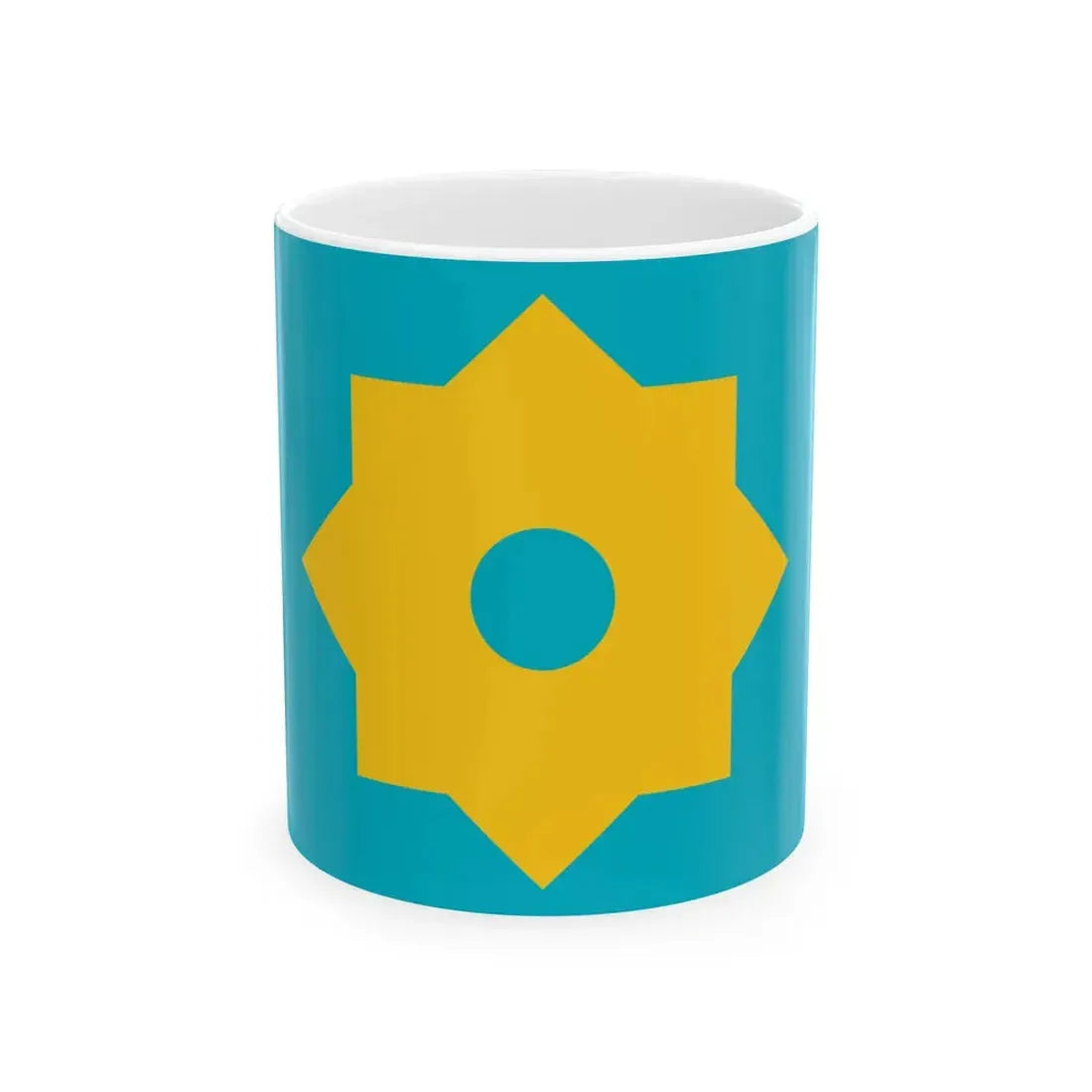 Unofficial flag of Kazakhstan 1990s (Kazakhstan) White Coffee Mug 11oz - Go Mug Yourself