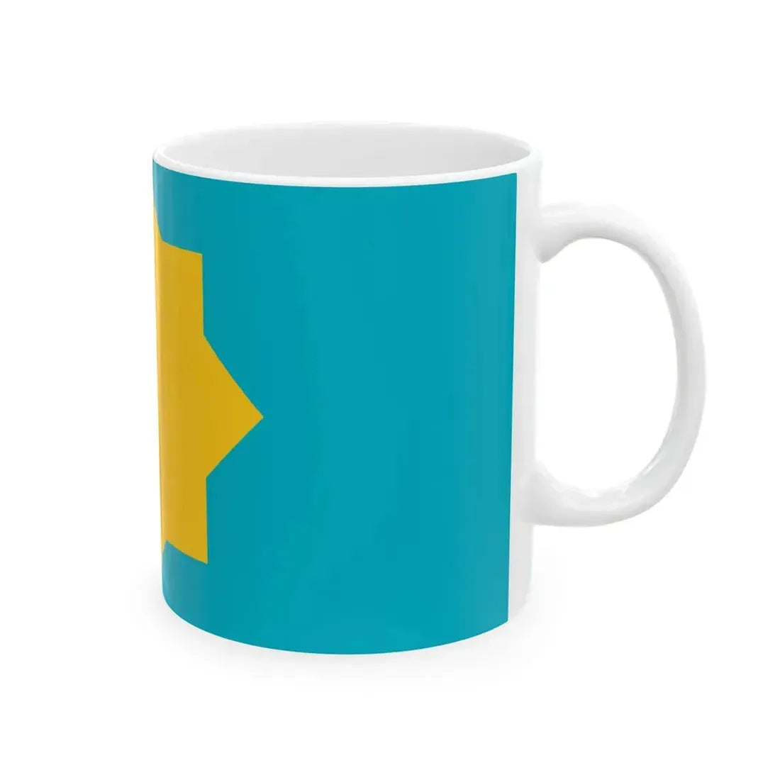 Unofficial Flag of Kazakhstan (Kazakhstan) White Coffee Mug - Go Mug Yourself