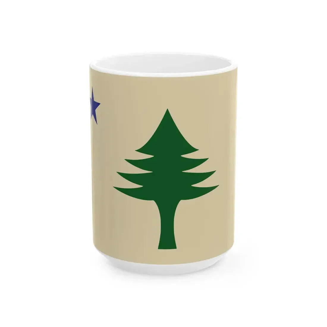 Unofficial flag of Maine (United States) White Coffee Mug 15oz - Go Mug Yourself