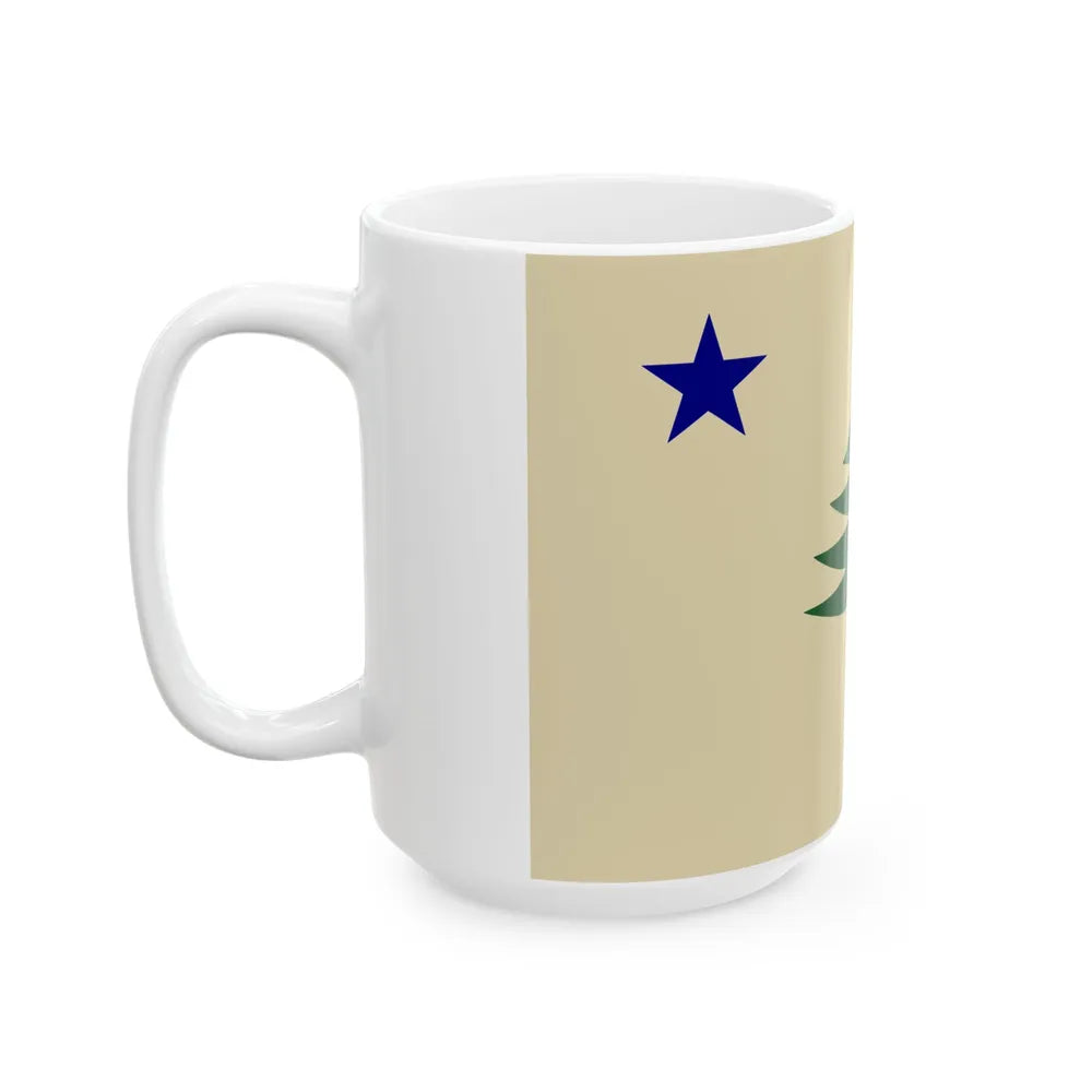 Unofficial flag of Maine (United States) White Coffee Mug - Go Mug Yourself
