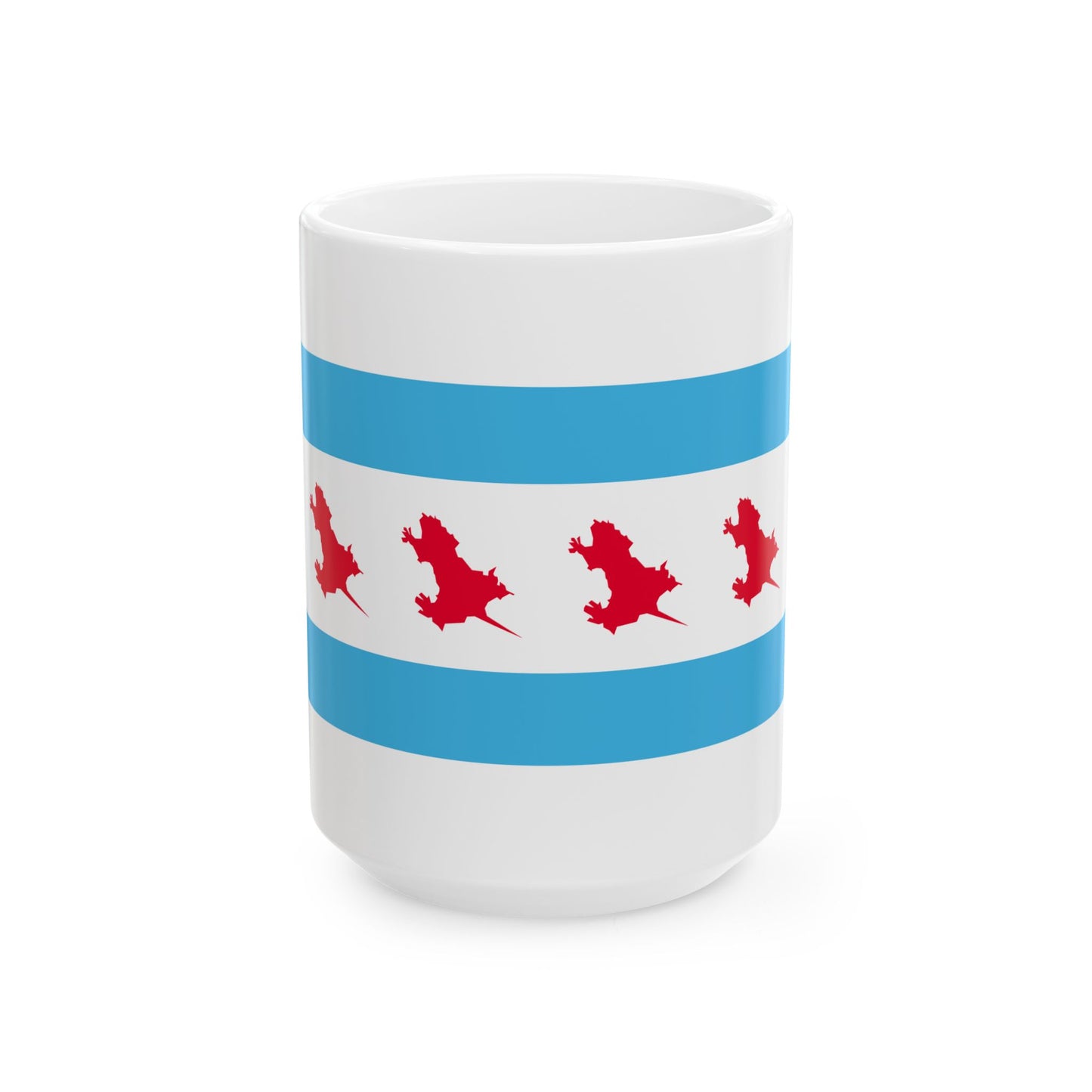Unofficial Flag of the Chicago Rat Hole (United States) White Coffee Mug-15oz-Go Mug Yourself