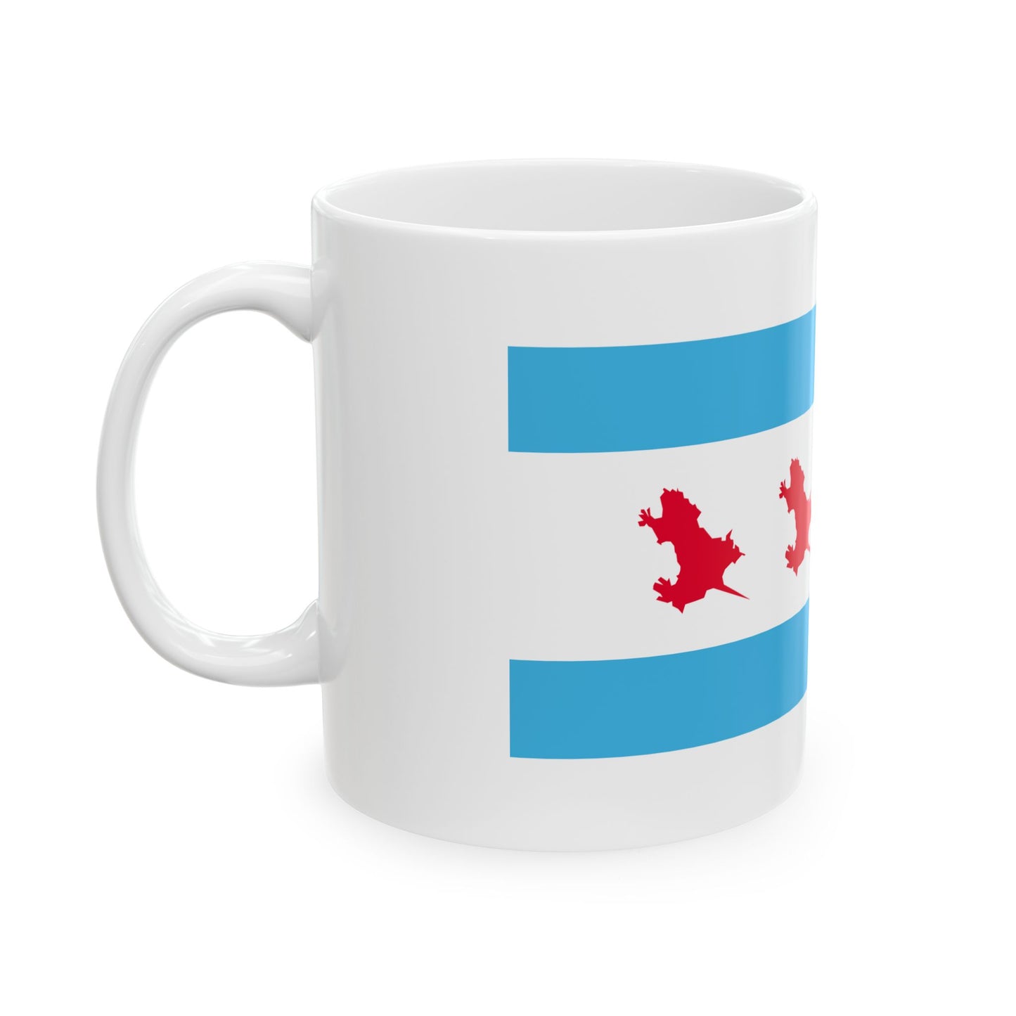 Unofficial Flag of the Chicago Rat Hole (United States) White Coffee Mug-Go Mug Yourself