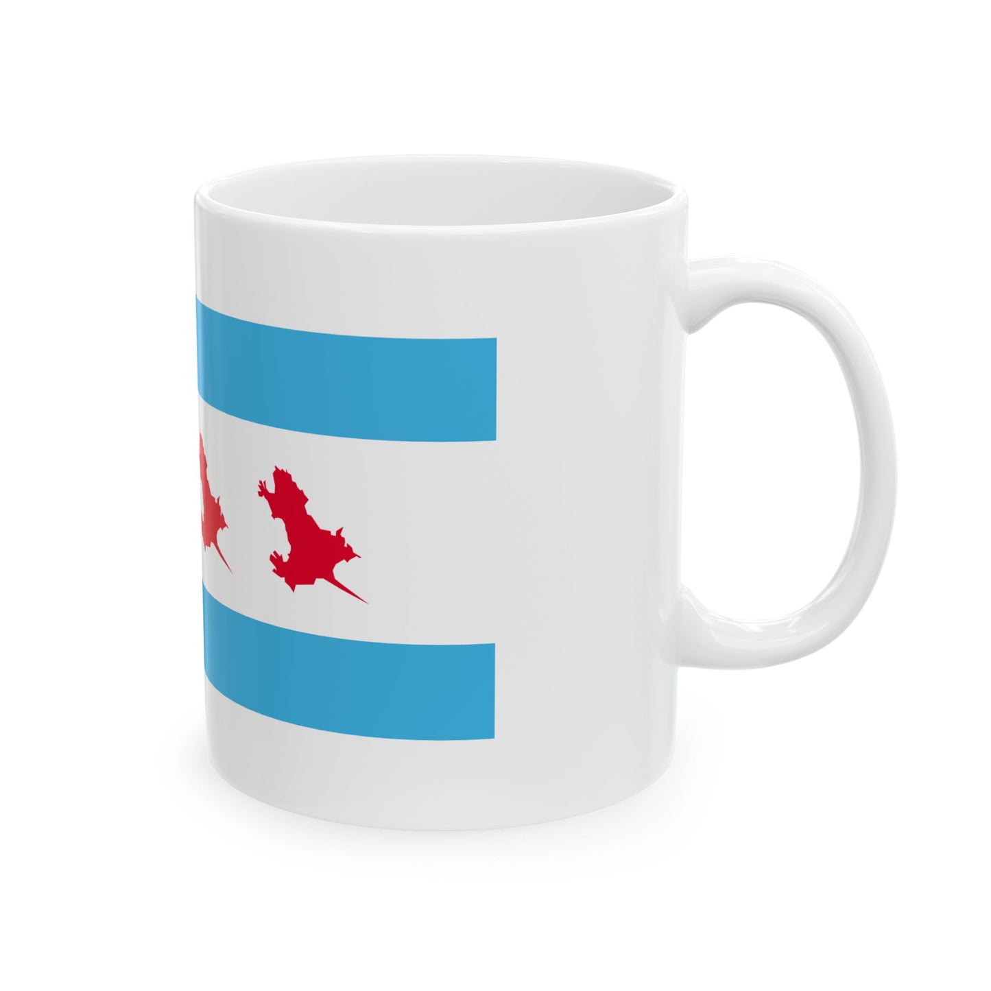 Unofficial Flag of the Chicago Rat Hole (United States) White Coffee Mug-Go Mug Yourself