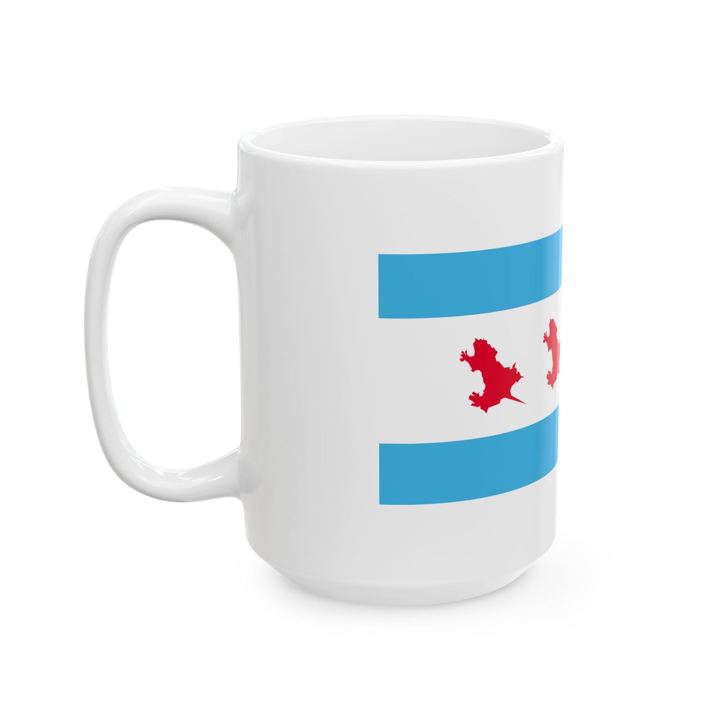 Unofficial Flag of the Chicago Rat Hole (United States) White Coffee Mug-Go Mug Yourself