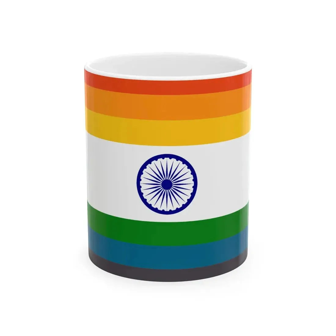 Unofficial Pride flag India (India) White Coffee Mug 11oz - Go Mug Yourself