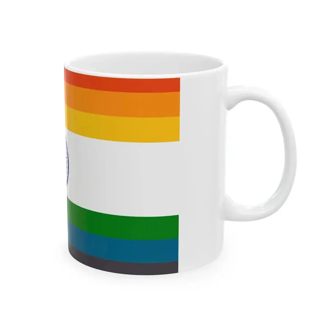 Unofficial Pride flag India (India) White Coffee Mug - Go Mug Yourself