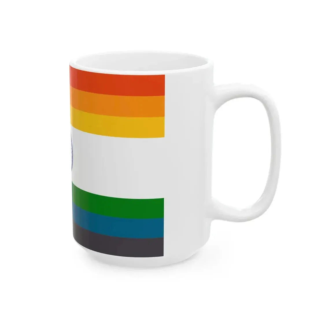 Unofficial Pride flag India (India) White Coffee Mug - Go Mug Yourself