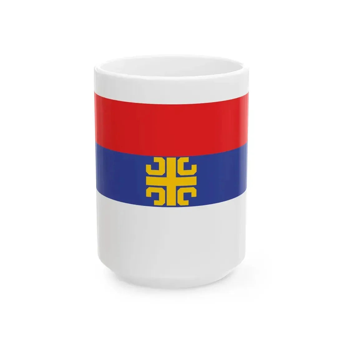 Unofficial Serbian flag (Serbia) White Coffee Mug 15oz - Go Mug Yourself
