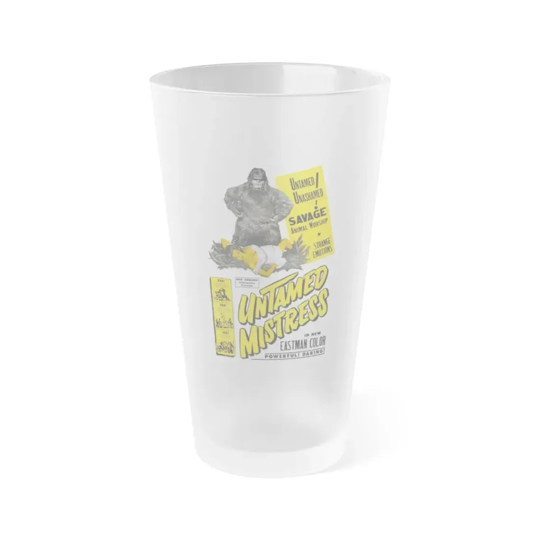 UNTAMED MISTRESS 1956 Movie Poster - Frosted Pint Glass 16oz Default Title - Go Mug Yourself