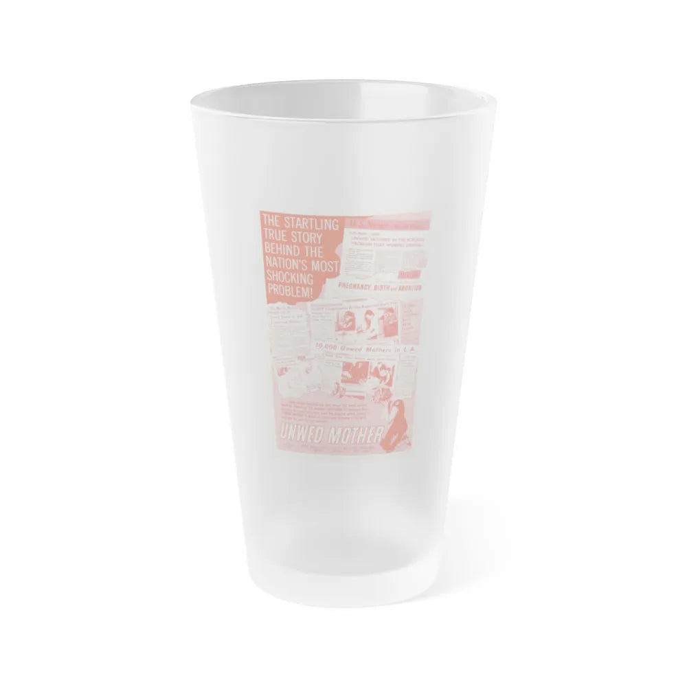 UNWED MOTHER 1958 Movie Poster - Frosted Pint Glass 16oz-16oz-Frosted-Go Mug Yourself