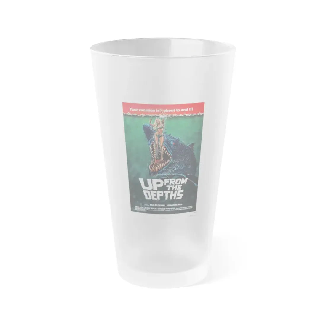 UP FROM THE DEPTHS 1979 Movie Poster - Frosted Pint Glass 16oz Default Title - Go Mug Yourself
