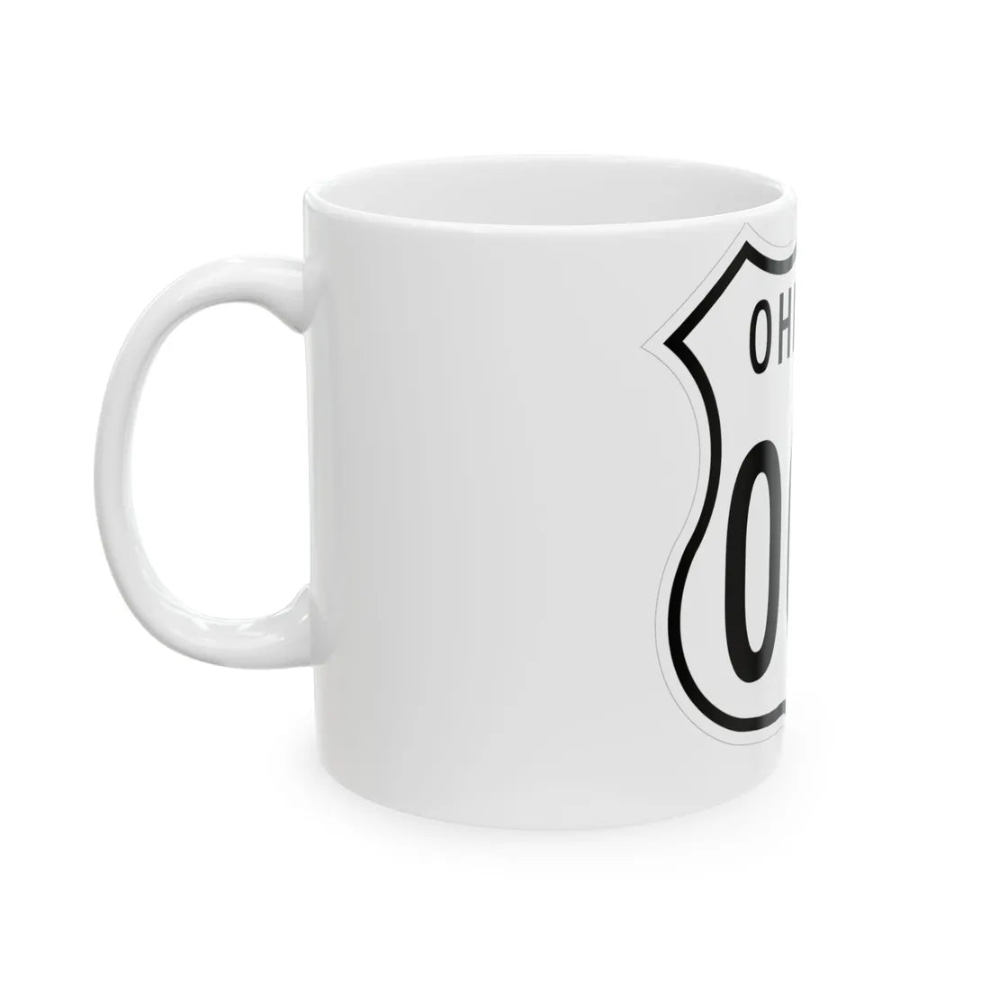 US 000 Ohio 1955 (Ohio) (Road Sign) White Coffee Mug - Go Mug Yourself